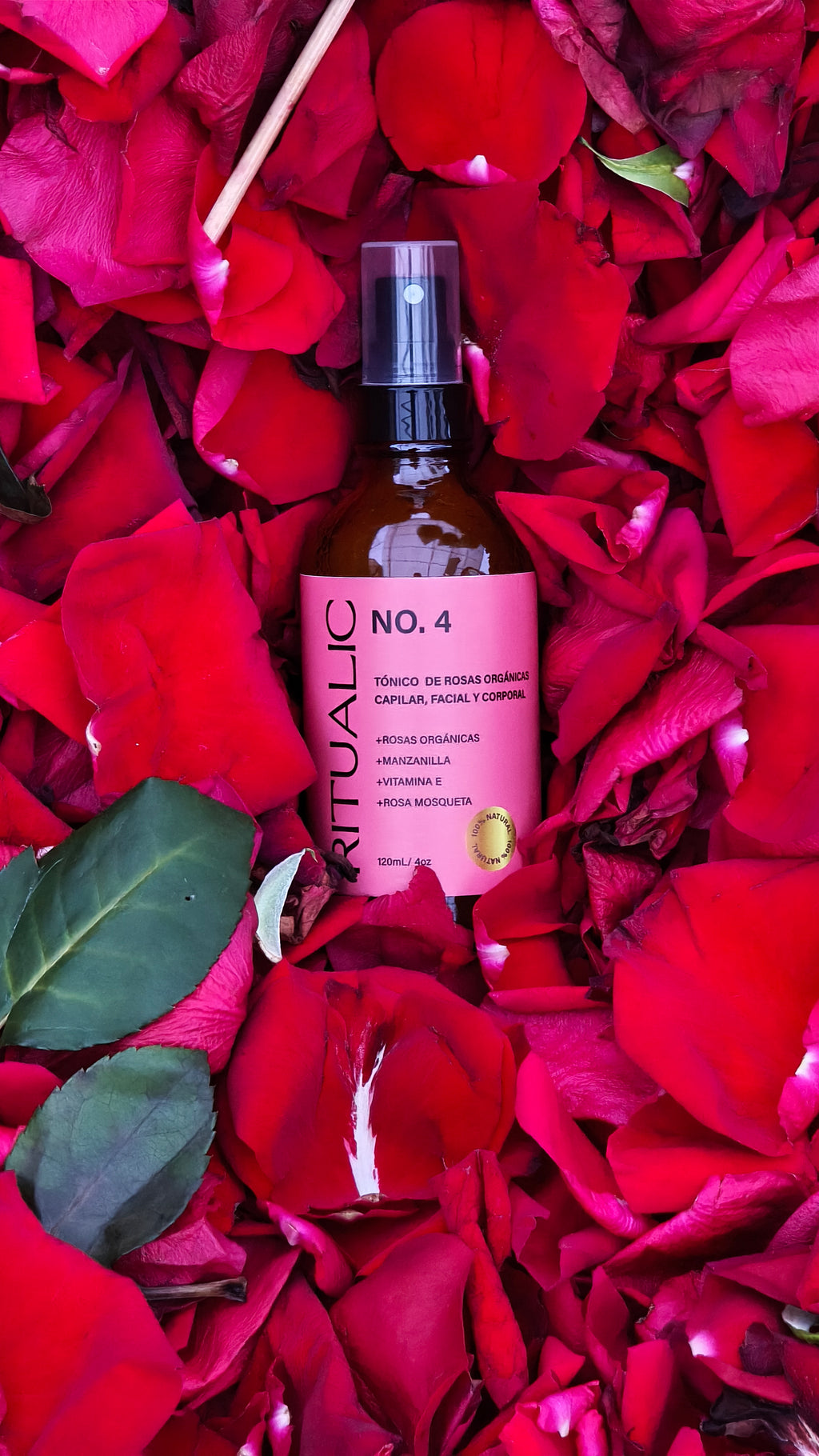 Tónico Capilar de rosas 100% natural