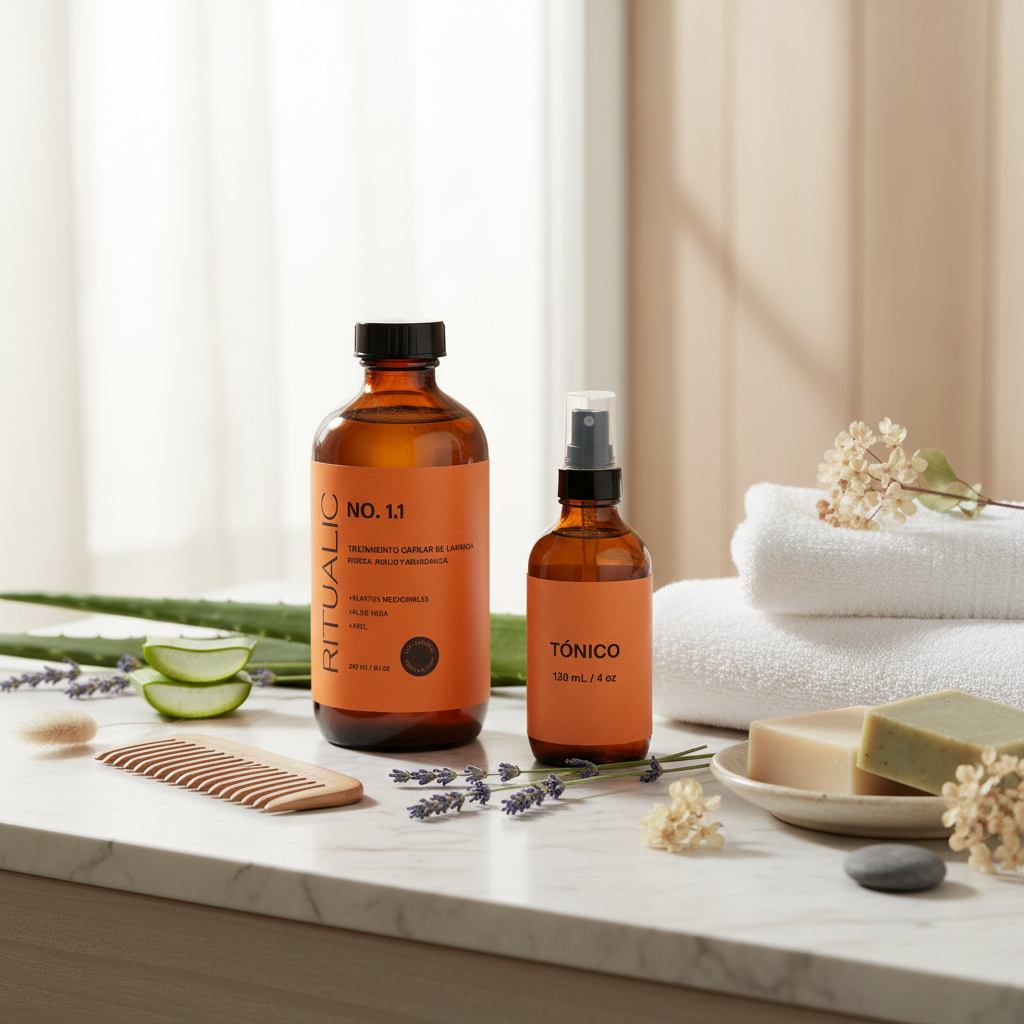 Ritual Capilar 1.1 de Ritualic Mascarilla prechampu más tónico de fortalecimiento